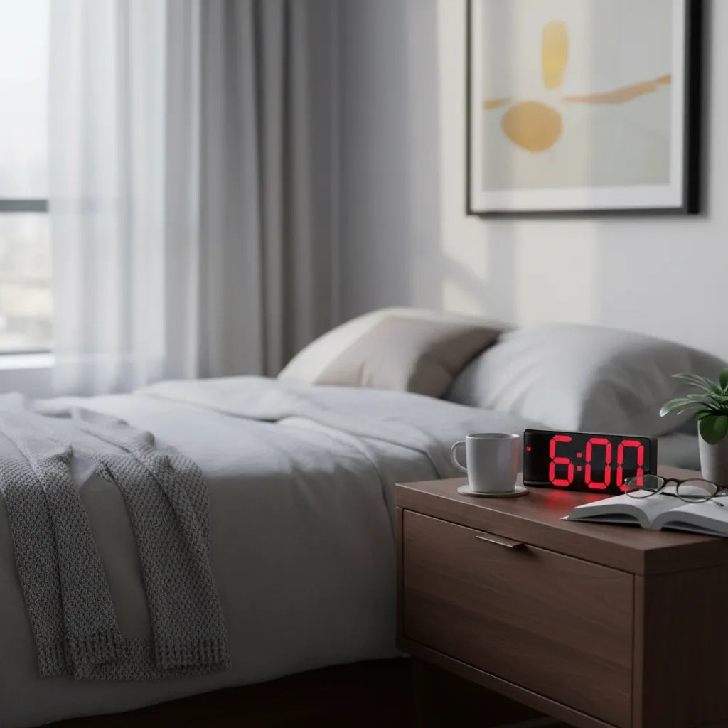 Réveil Lumineux Digital avec Grands Chiffres