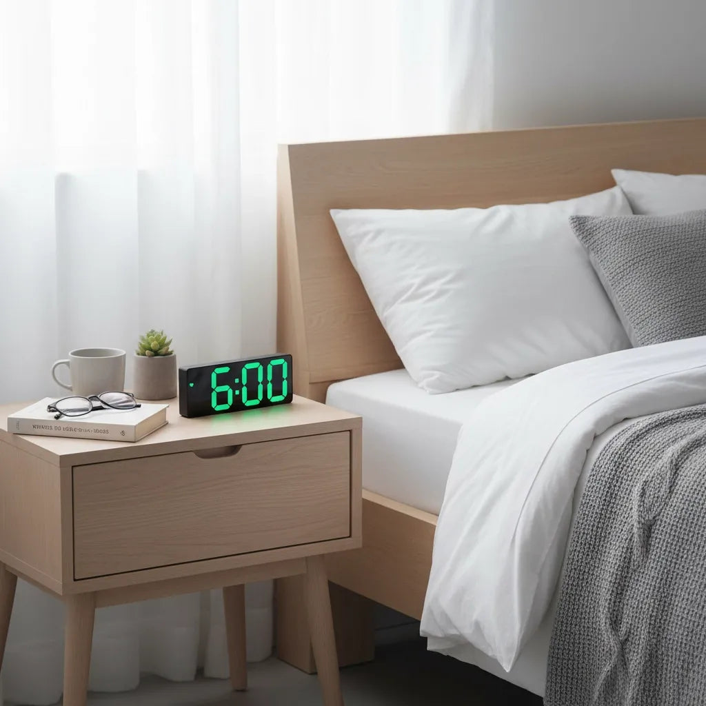 Réveil Lumineux Digital avec Grands Chiffres