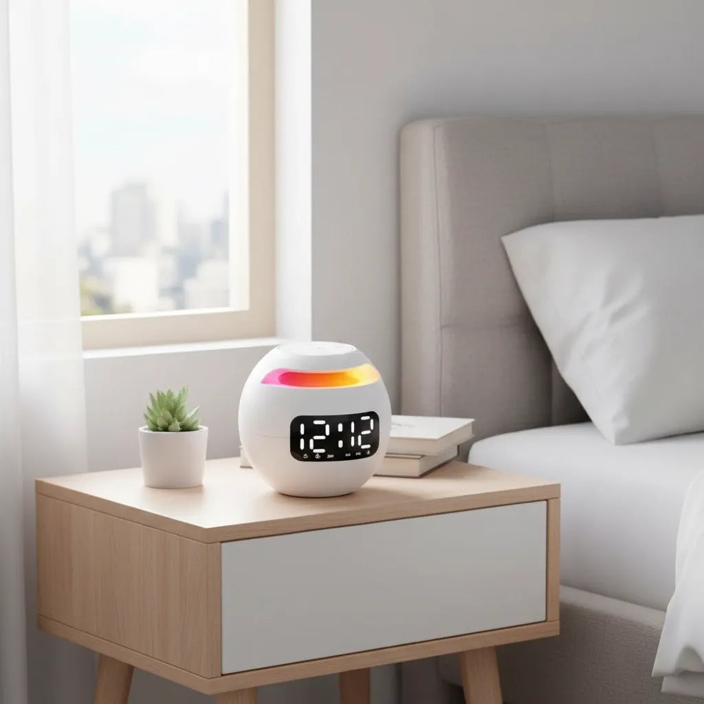 Réveil Luminothérapie Ronde Double Alarme