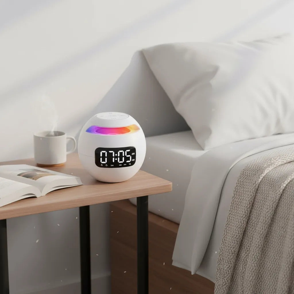 Réveil Luminothérapie Ronde Double Alarme