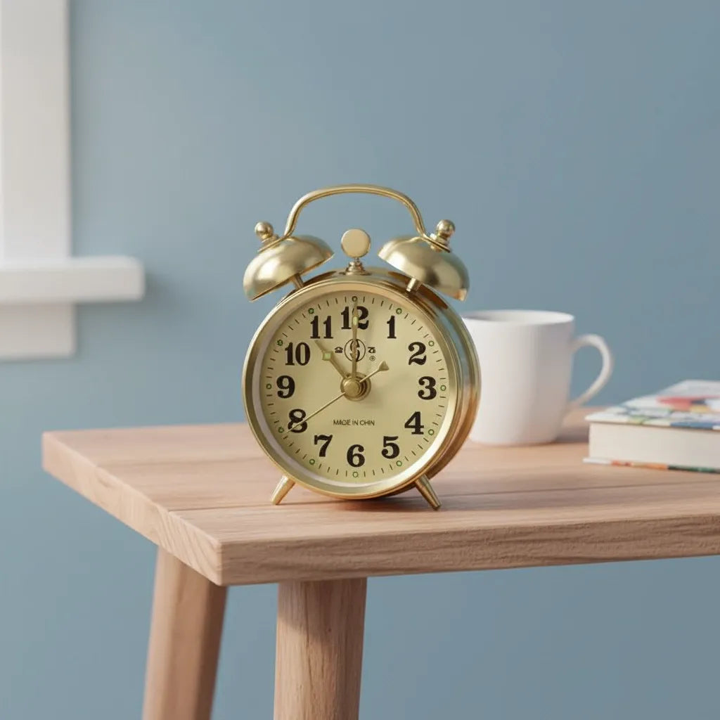 Réveil Mécanique avec Cloches en Métal