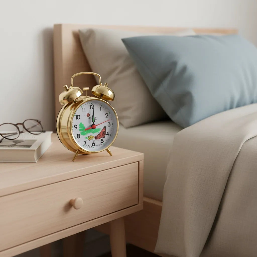 Réveil Mécanique Double Cloche Poussins