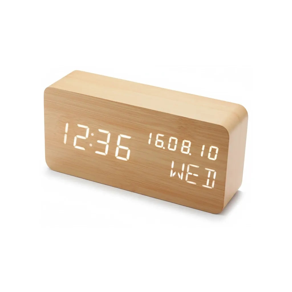 Réveil Moderne en Bois