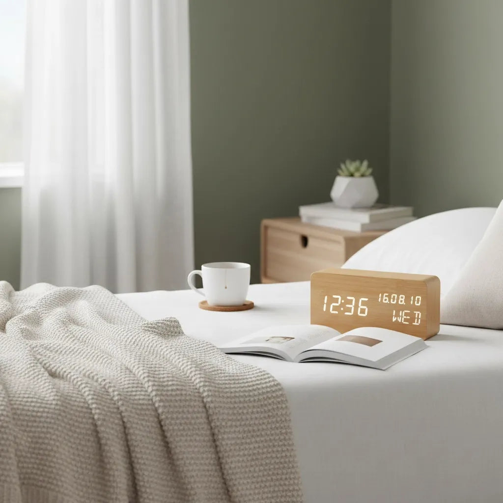 Réveil Moderne en Bois