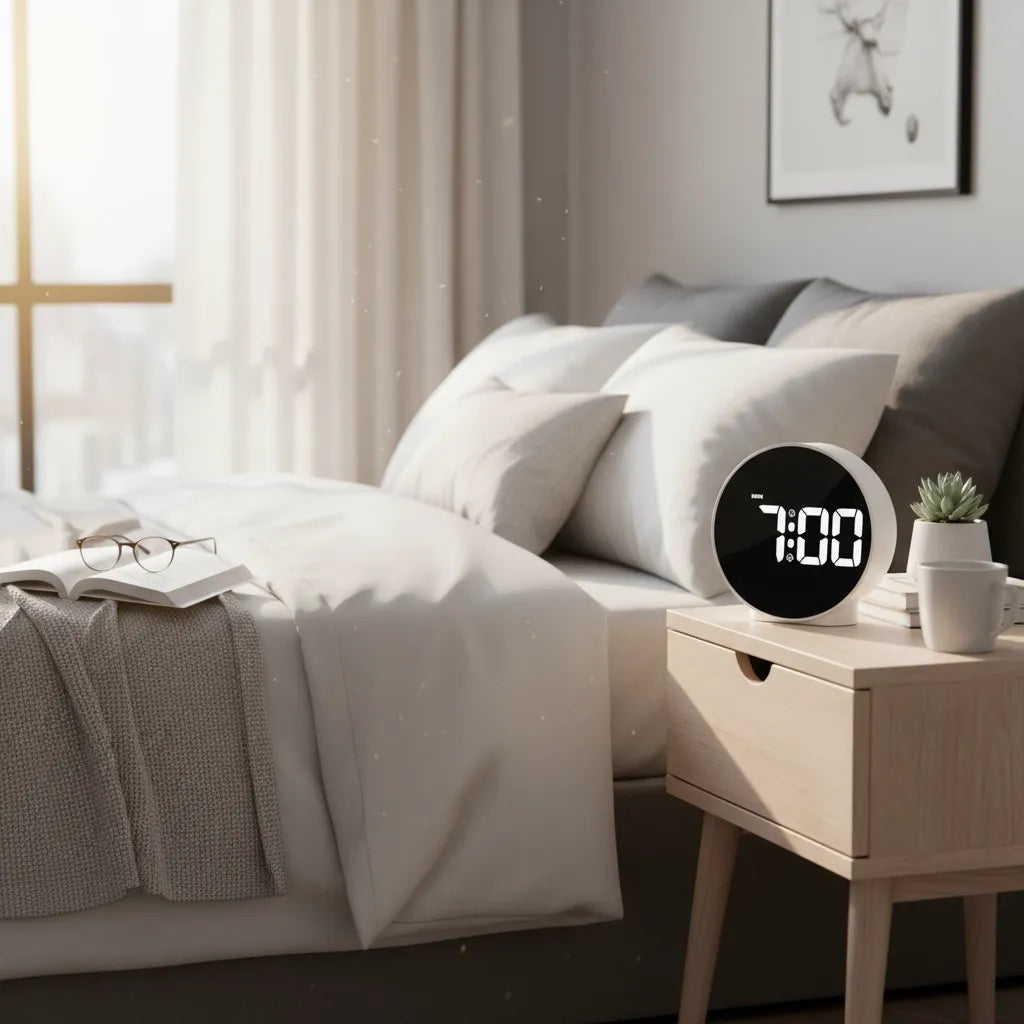 Réveil Numérique à Piles avec Gros Chiffres