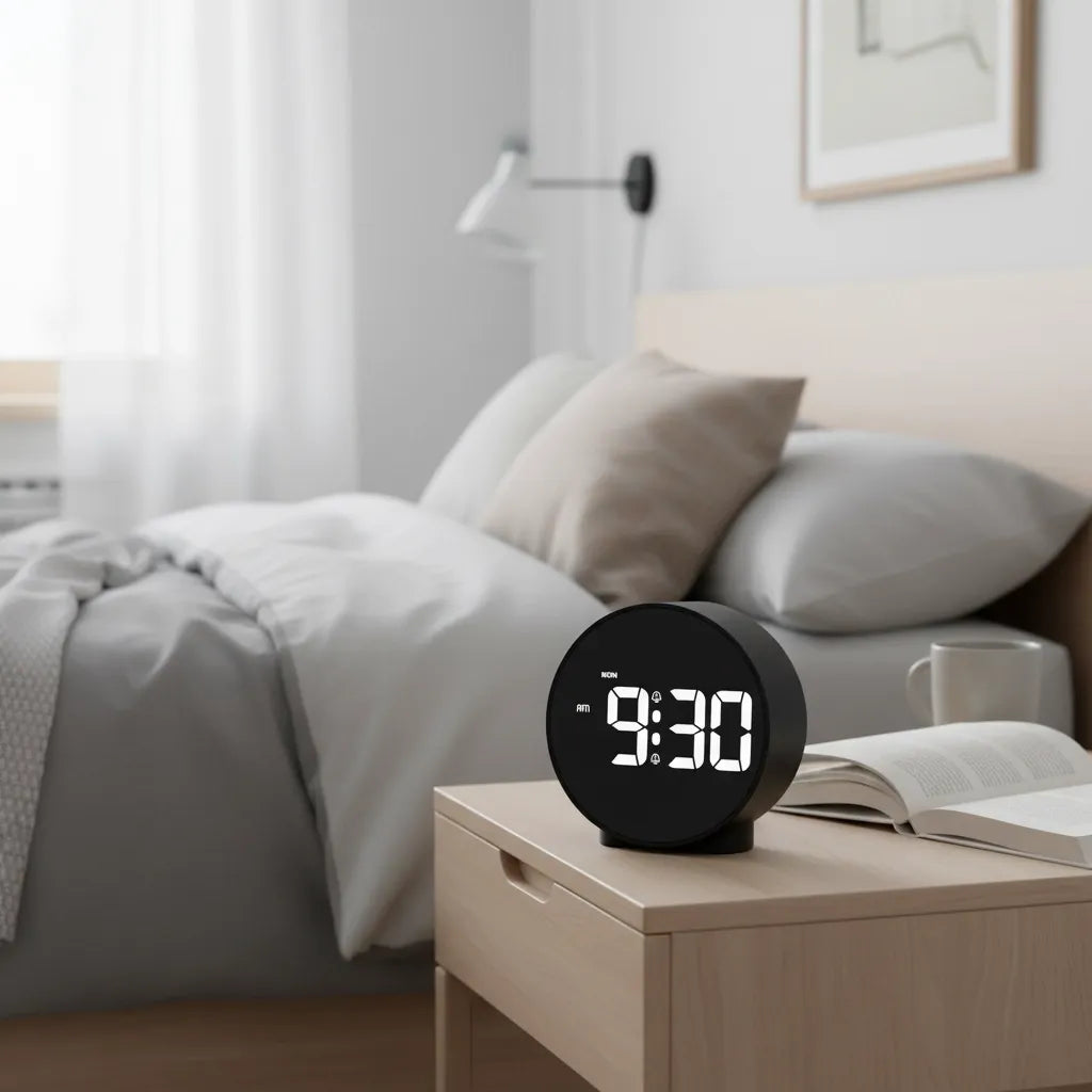 Réveil Numérique à Piles avec Gros Chiffres