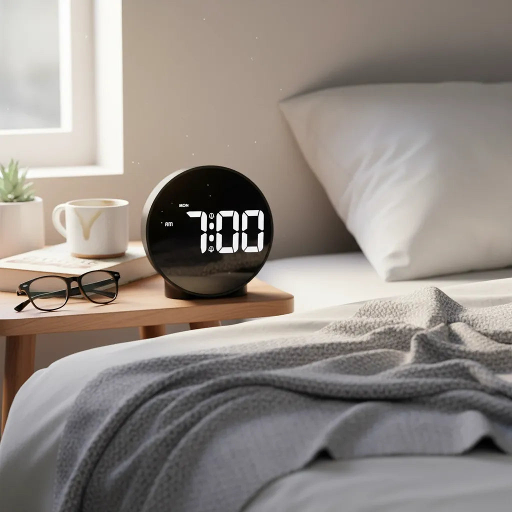 Réveil Numérique à Piles avec Gros Chiffres