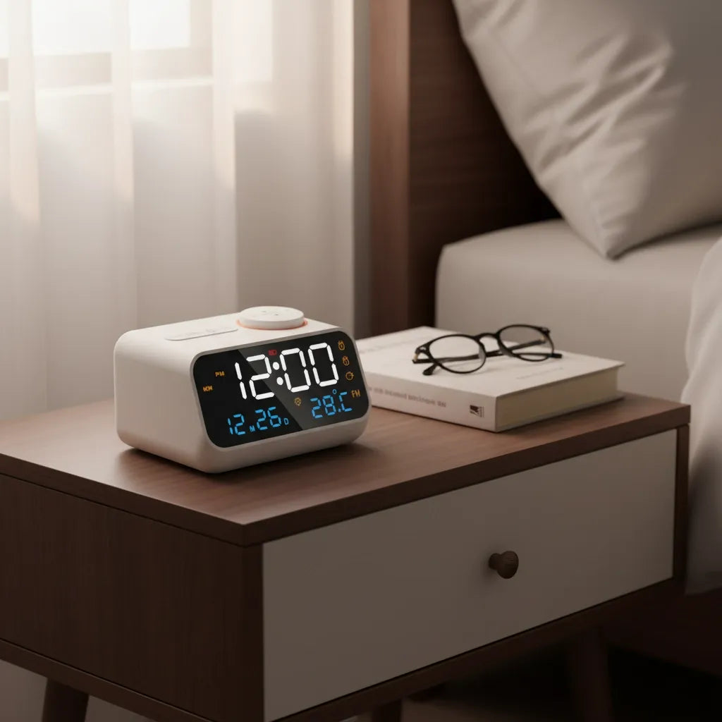Réveil Numérique Batterie Avec Radio FM