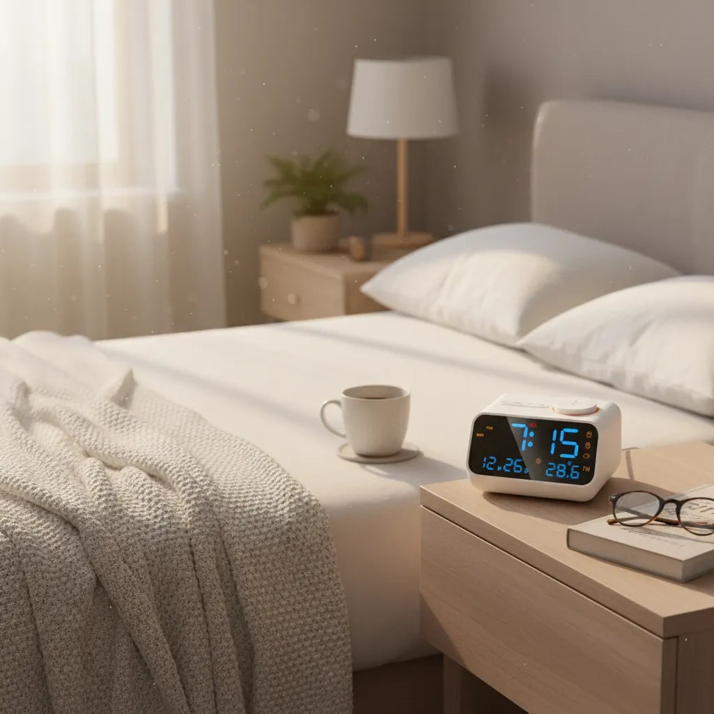 Réveil Numérique Batterie Avec Radio FM