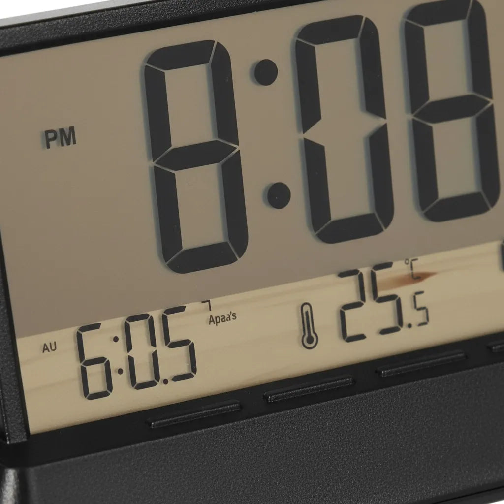 Réveil Numérique Bois Affichage Température