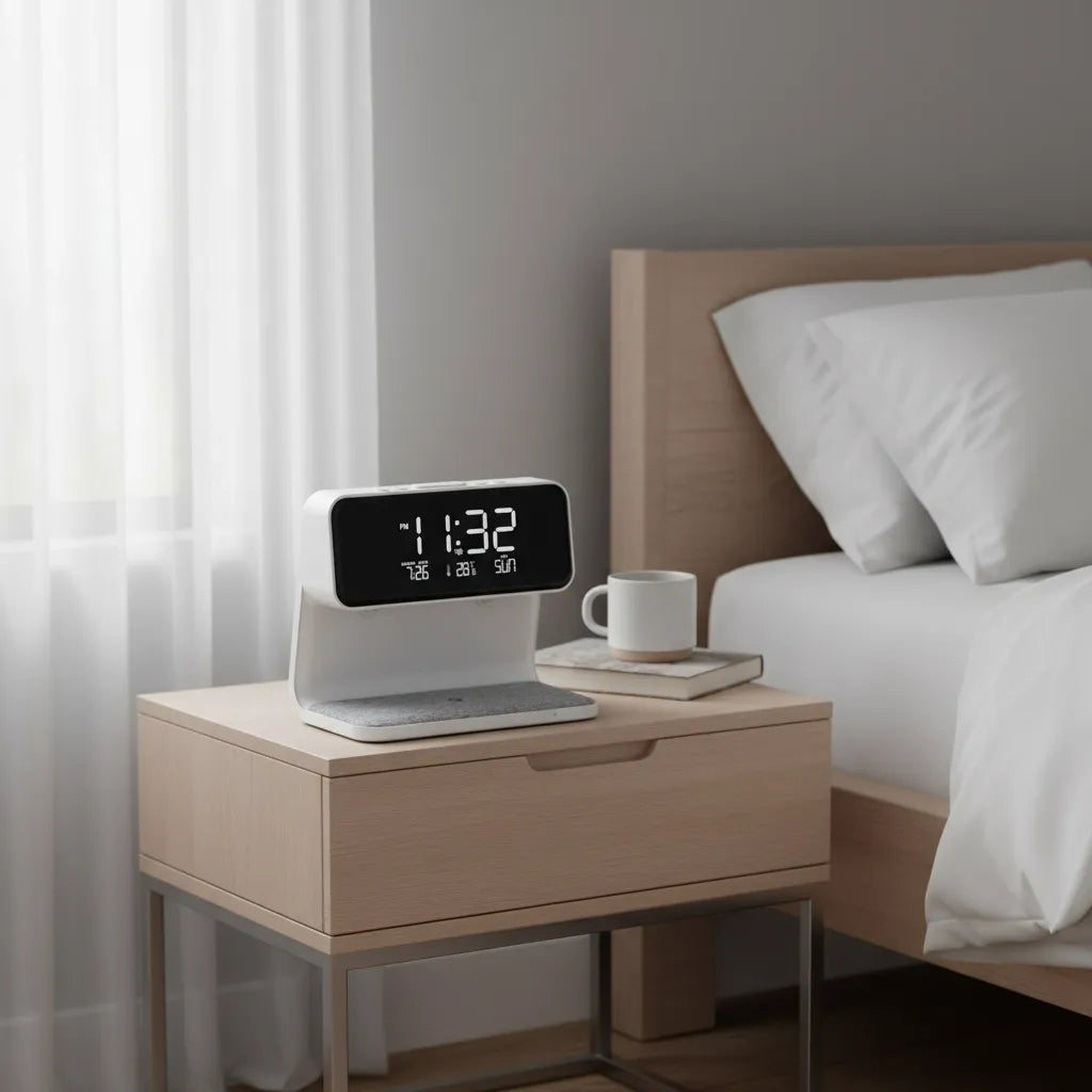 Réveil Numérique Chargeur Sans Fil Lampe