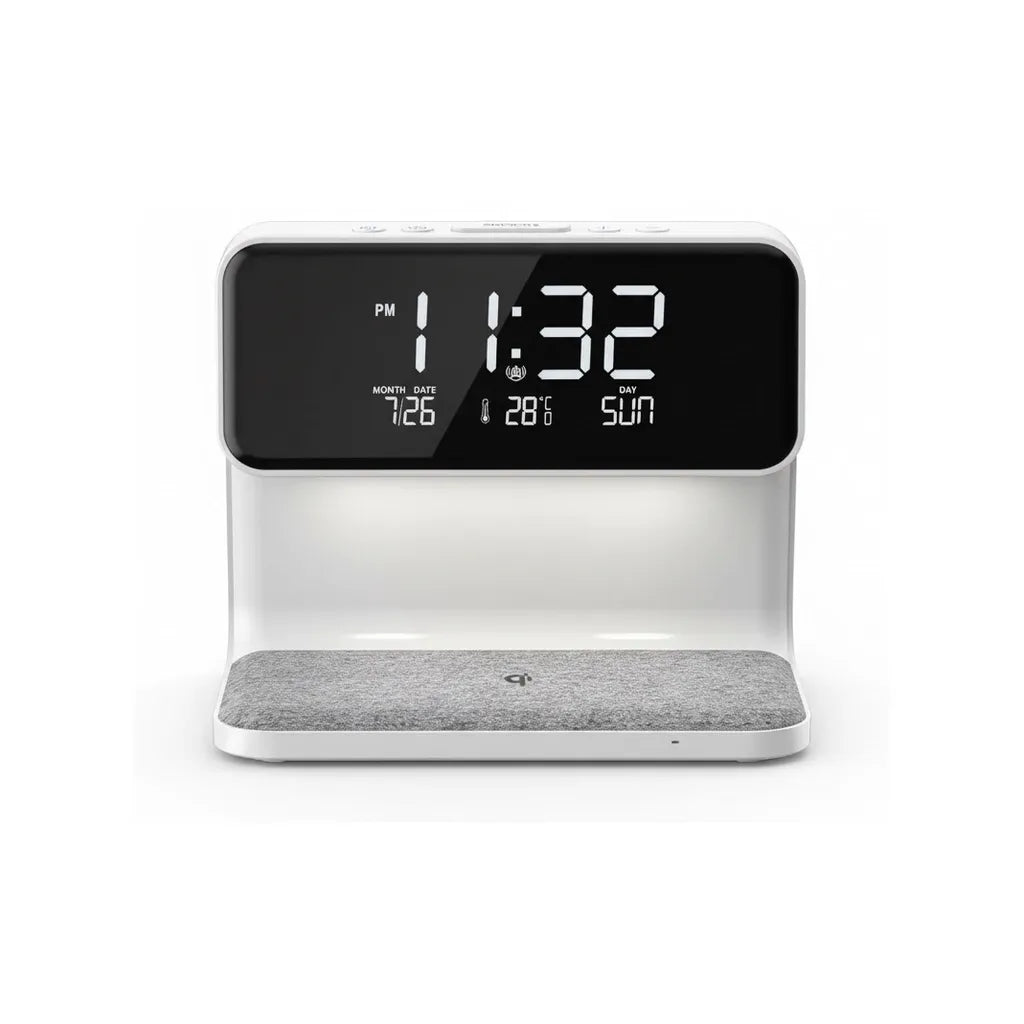 Réveil Numérique Chargeur Sans Fil Lampe