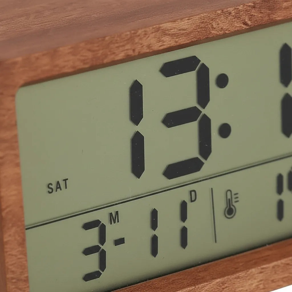 Réveil Numérique en Bois