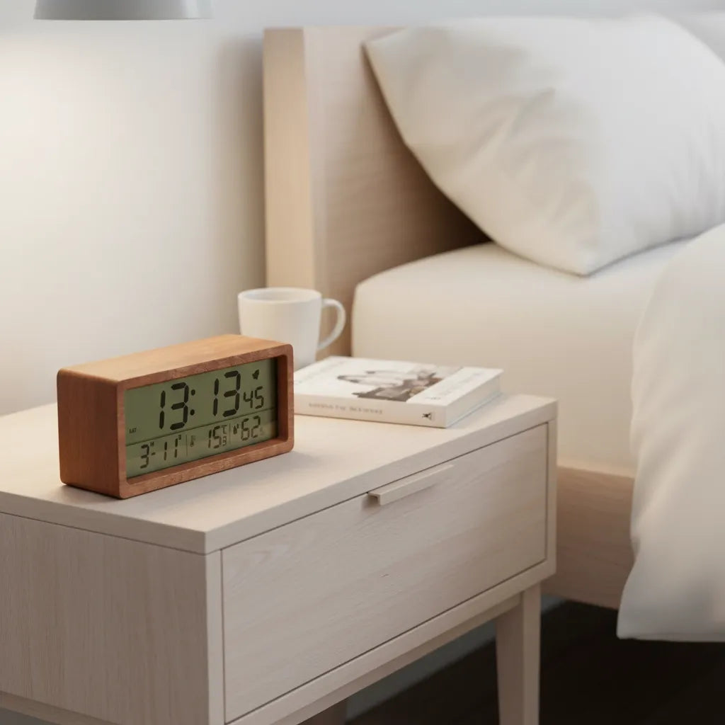 Réveil Numérique en Bois