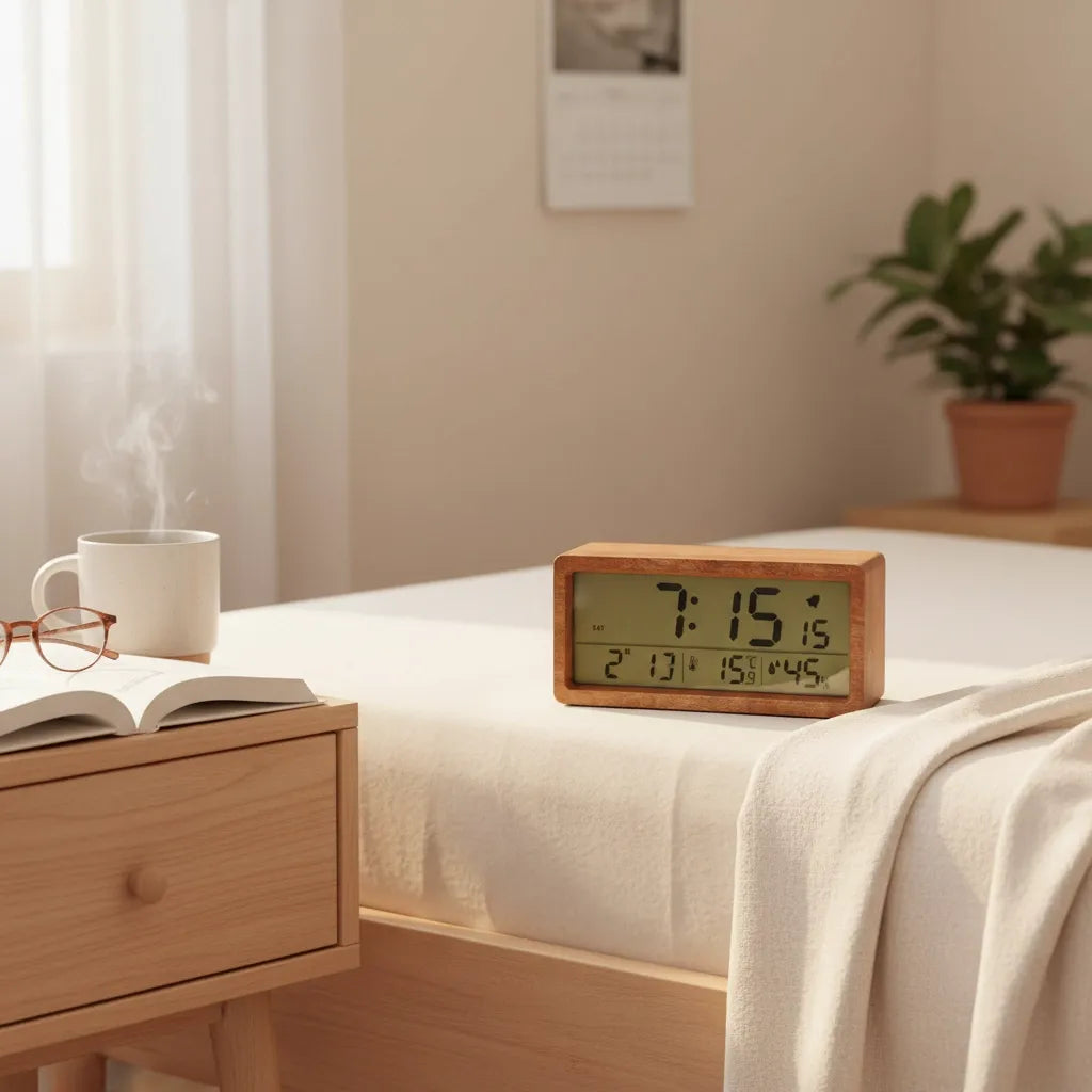 Réveil Numérique en Bois