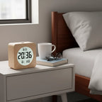 Réveil Numérique en Bois Élégant