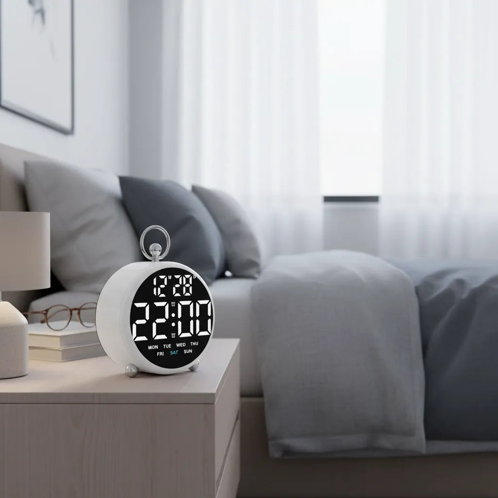 Réveil Numérique Moderne Avec Double Alarme