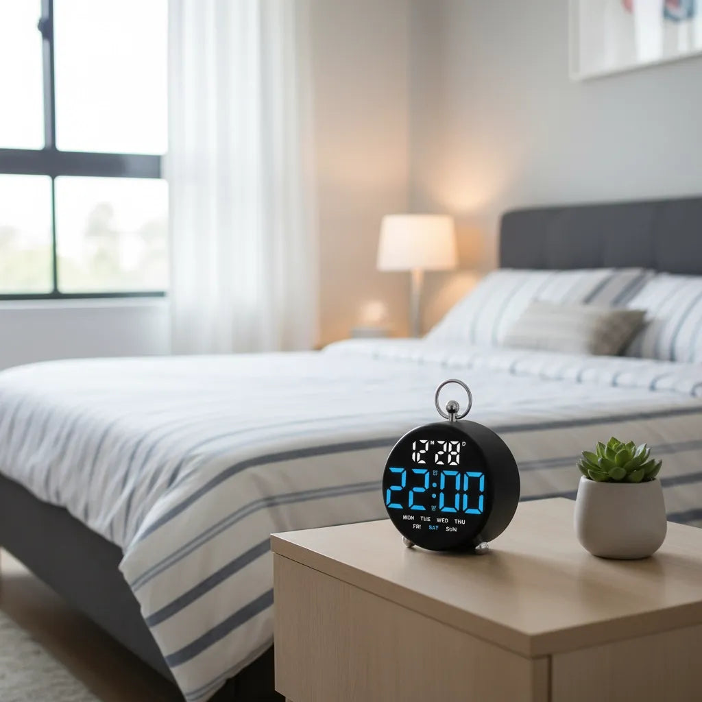 Réveil Numérique Moderne Avec Double Alarme