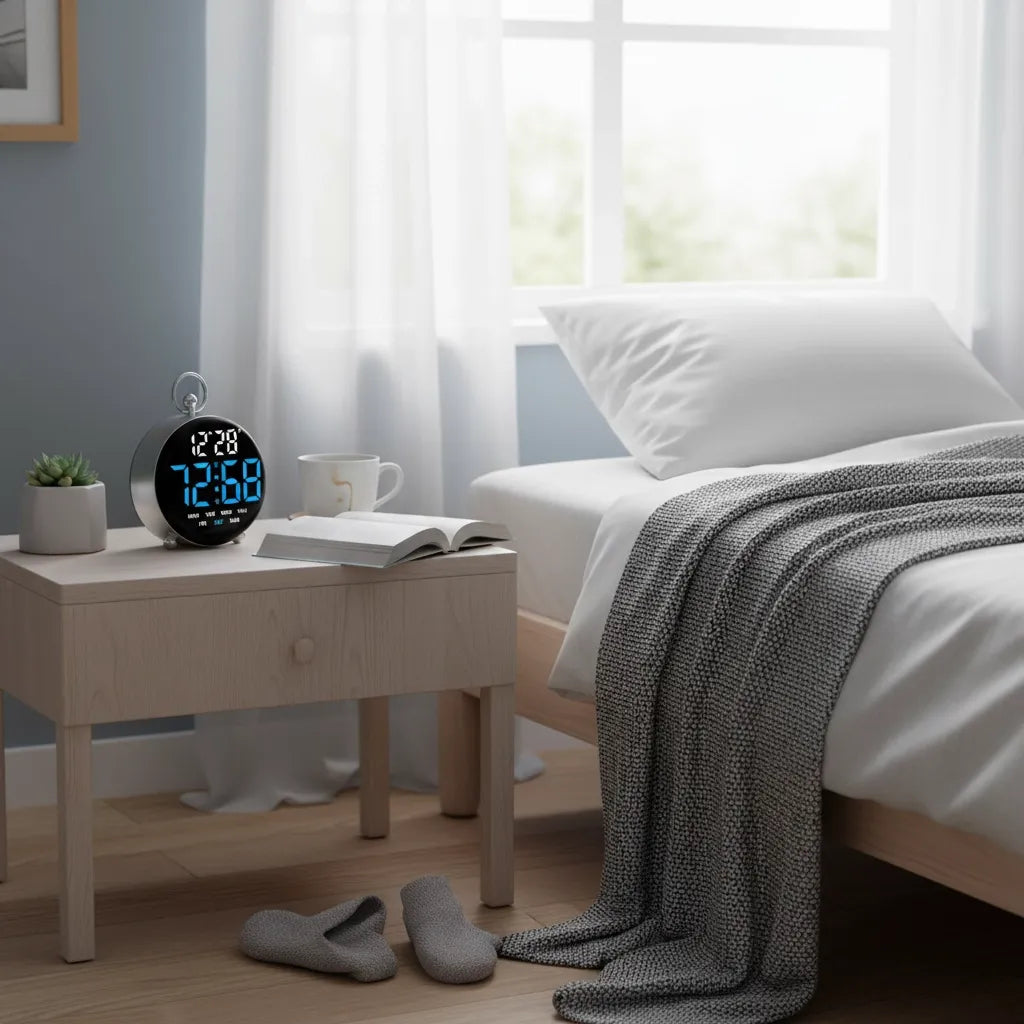 Réveil Numérique Moderne Avec Double Alarme