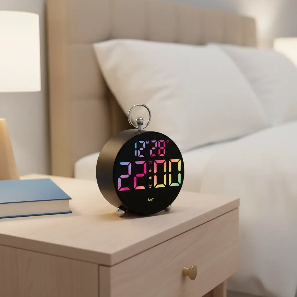 Réveil Numérique Moderne Avec Double Alarme