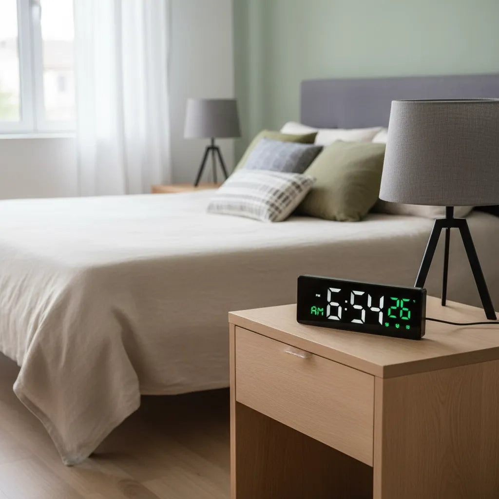 Réveil Numérique USB Rectangle Élégant