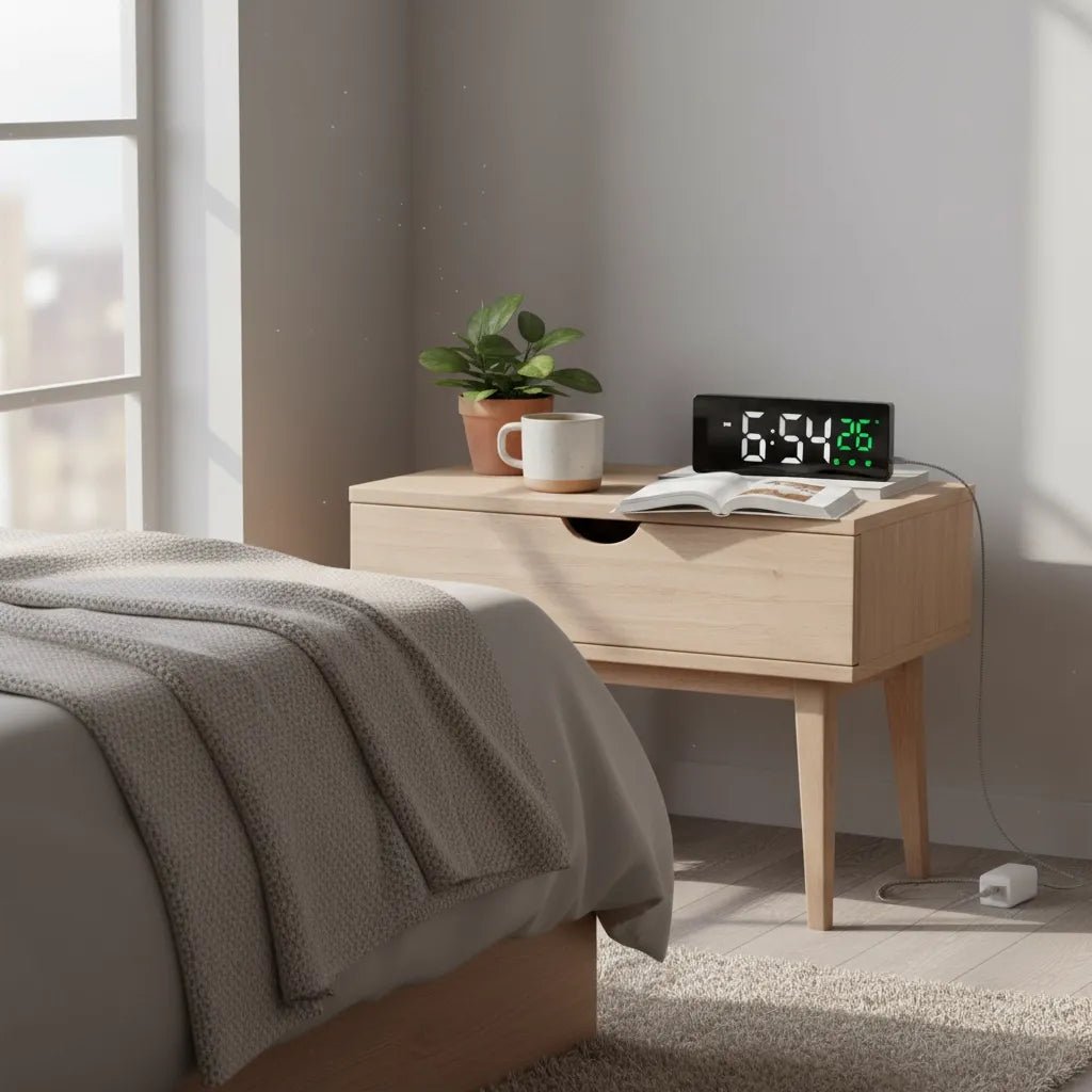 Réveil Numérique USB Rectangle Élégant