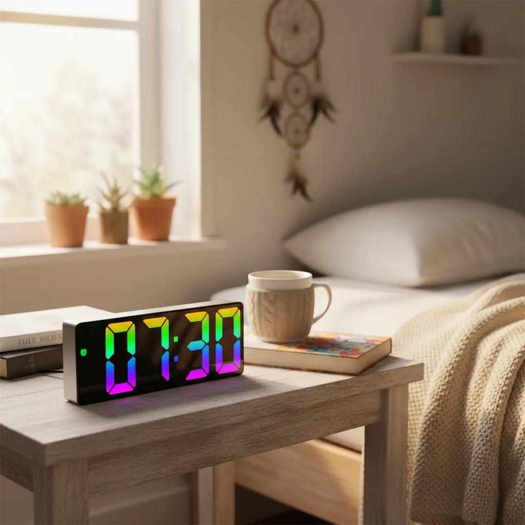 Réveil Numérique 24h LED Miroir