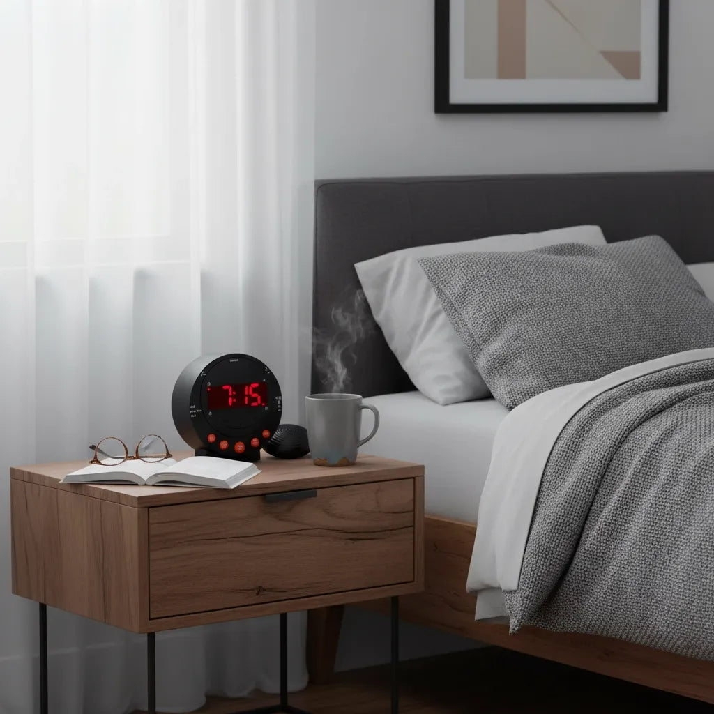 Réveil pour Sourd Avec Vibration Noir