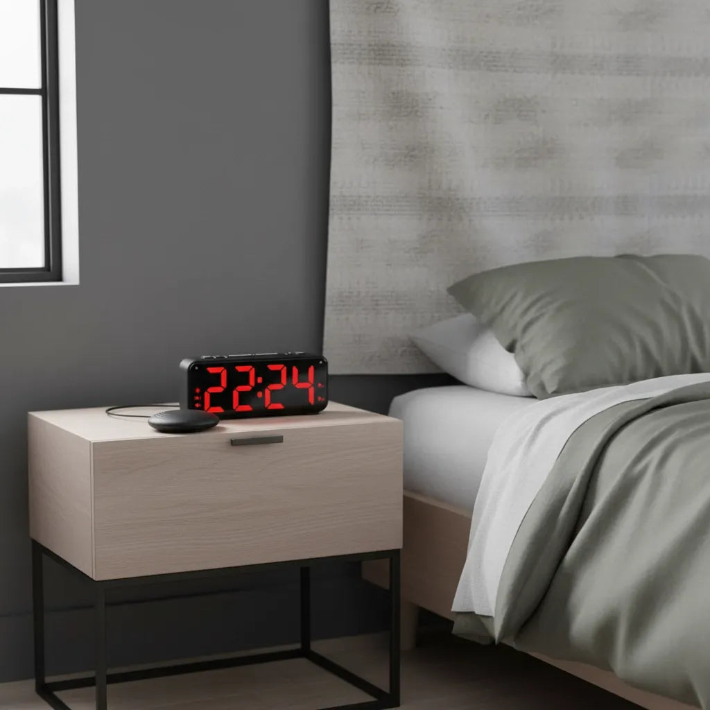 Réveil pour sourds et malentendants avec Lumière Clignotante