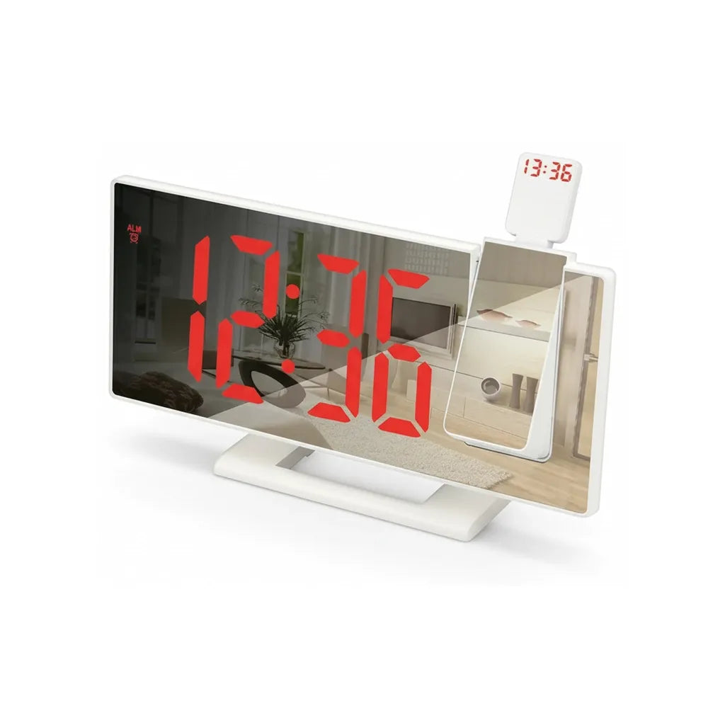 Réveil Projecteur à 180° Blanc