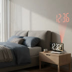 Réveil Projecteur Noir Écran Effet Miroir