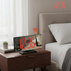 Réveil Projecteur Noir Écran Effet Miroir