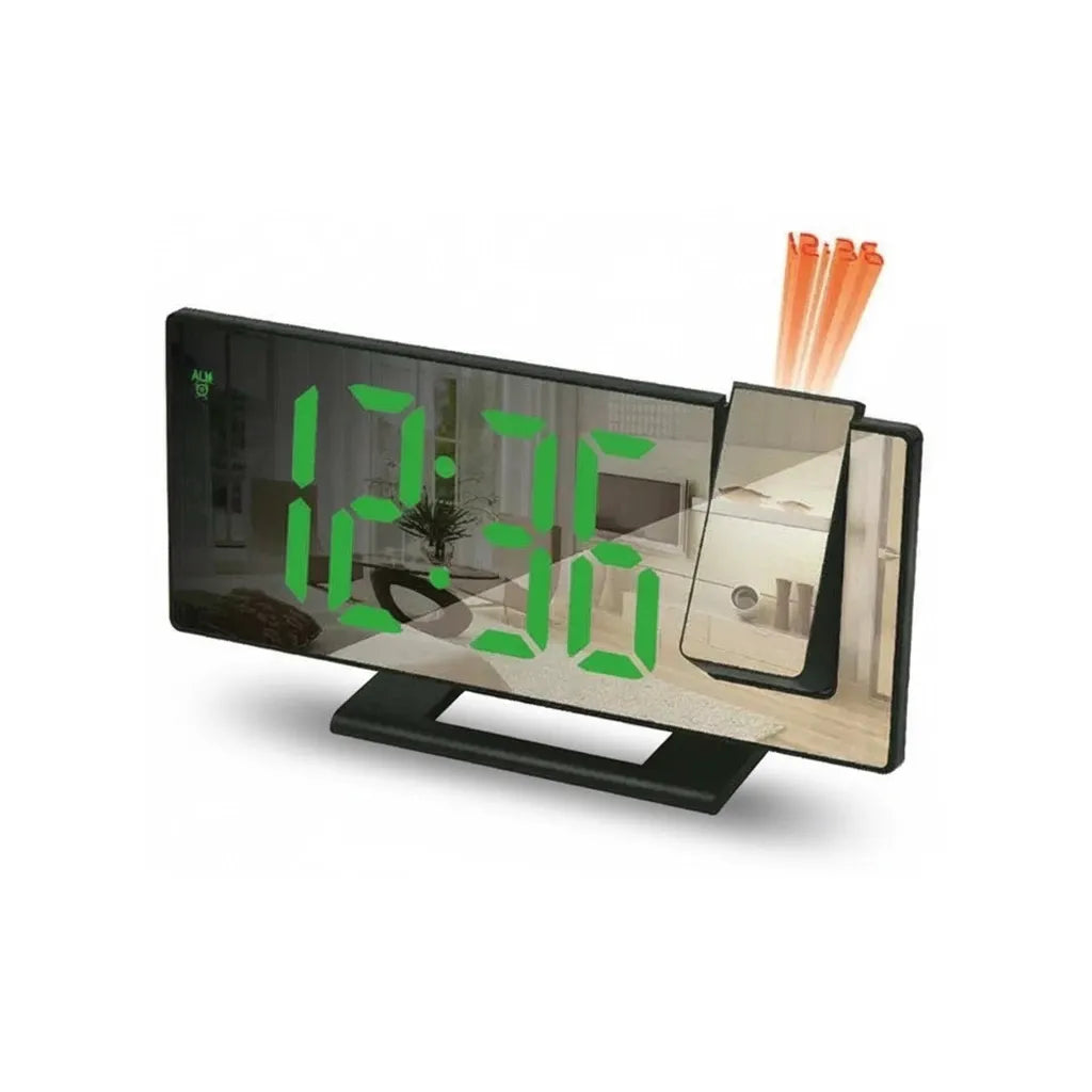 Réveil Projecteur Noir Écran Effet Miroir