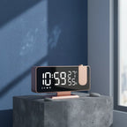 Réveil Projecteur Rose Gold avec Écran LED