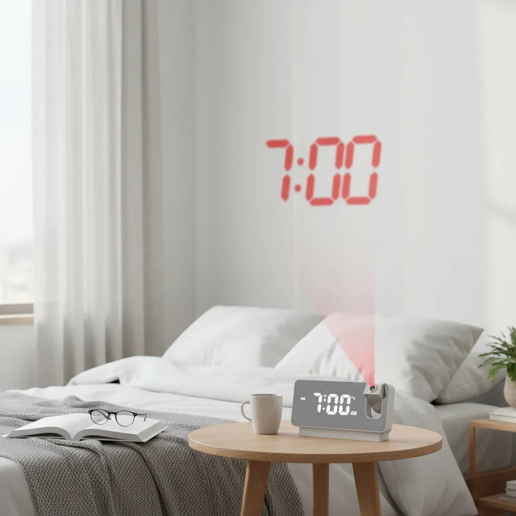 Réveil Projecteur USB avec Écran LED