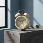 Réveil Simple Beige Métal