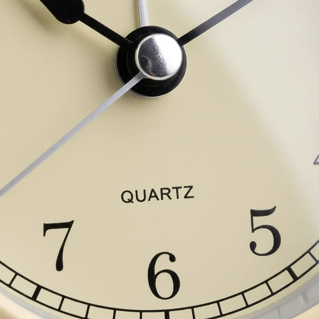 Réveil Simple Beige Métal