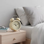 Réveil Simple Beige Métal