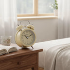 Réveil Simple Beige Métal