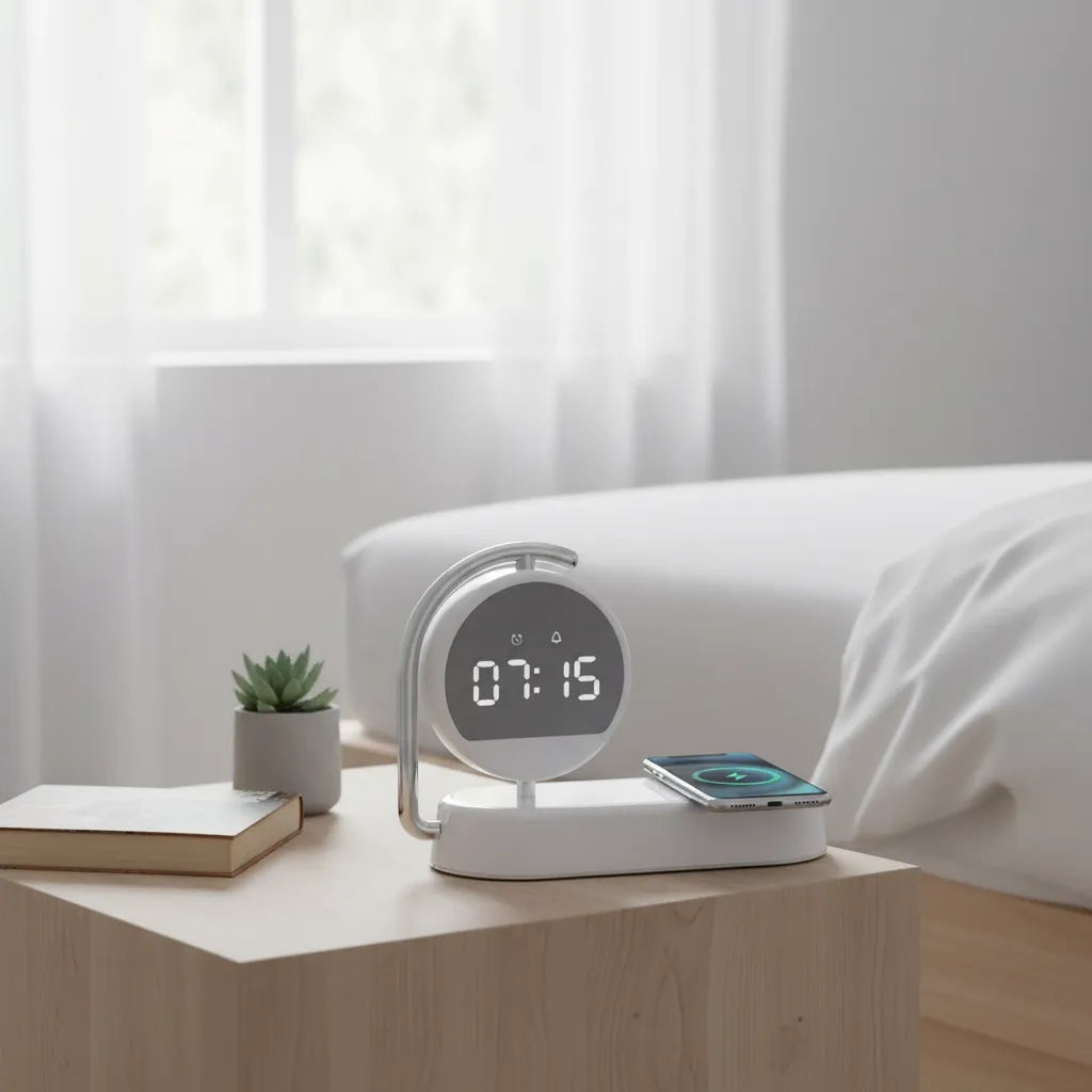 Réveil Simulateur d'Aube avec Chargeur Induction et Lampe