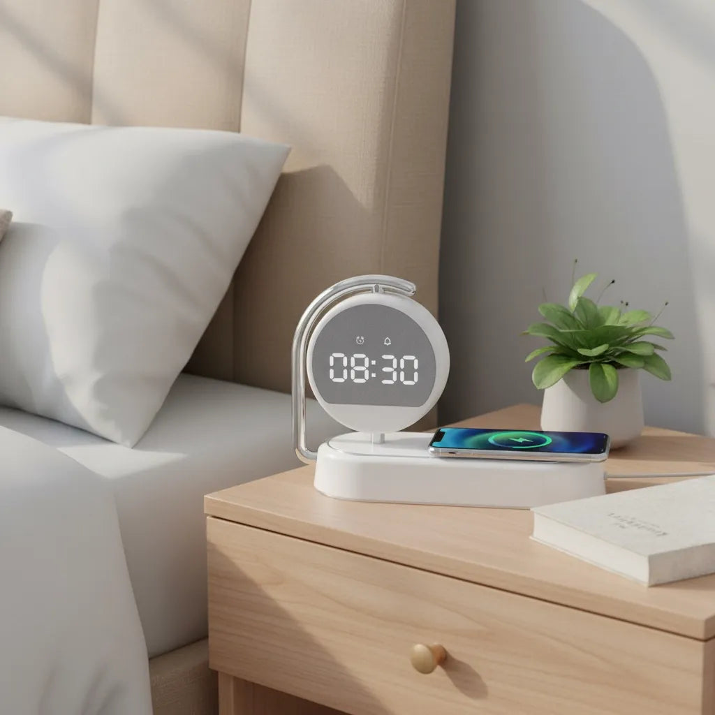 Réveil Simulateur d'Aube avec Chargeur Induction et Lampe