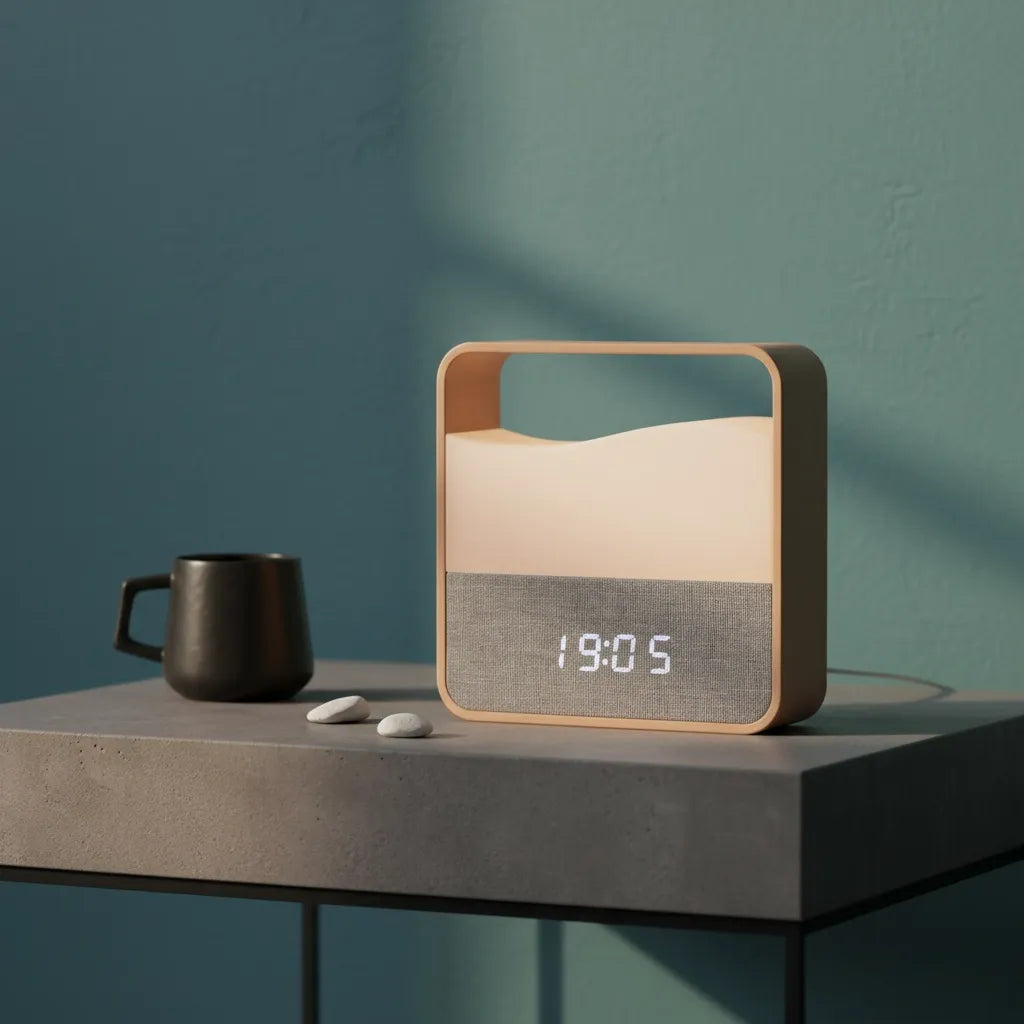 Réveil Veilleuse Bois