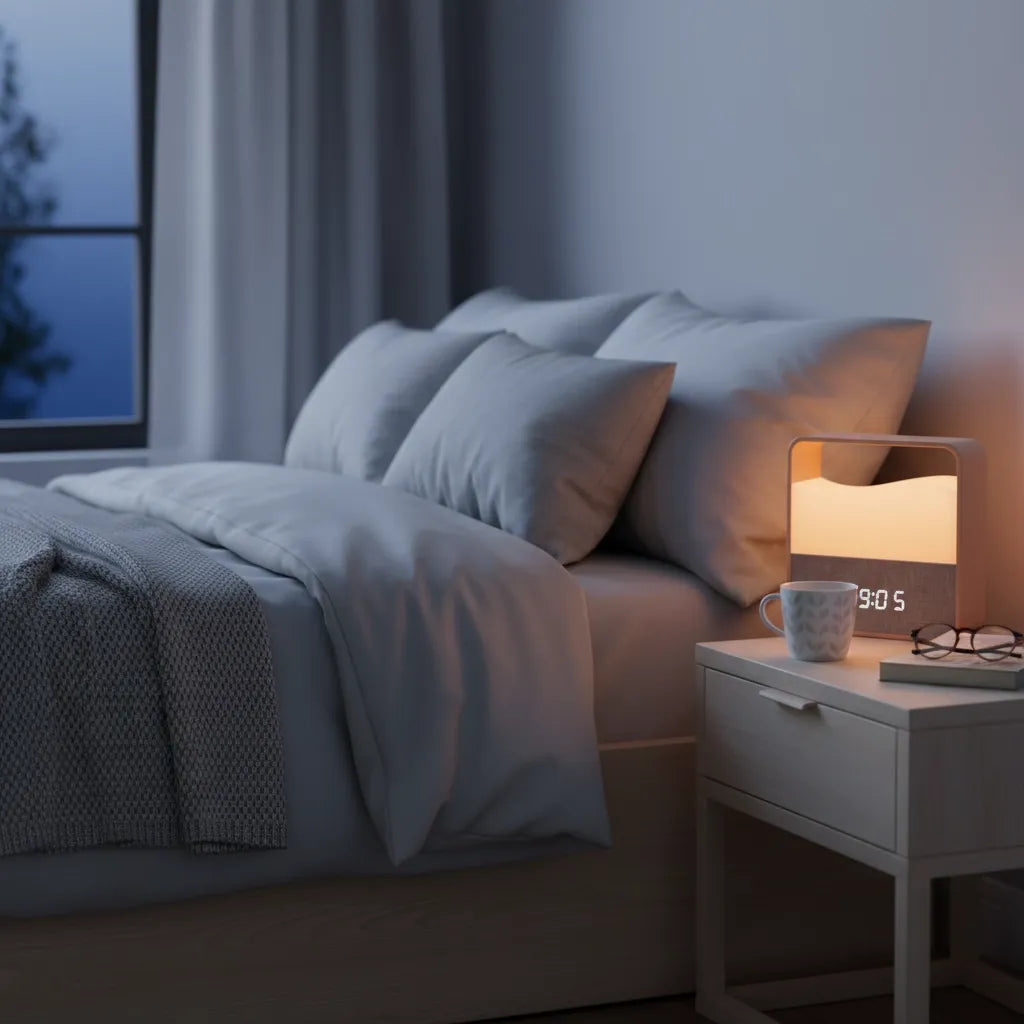 Réveil Veilleuse Bois