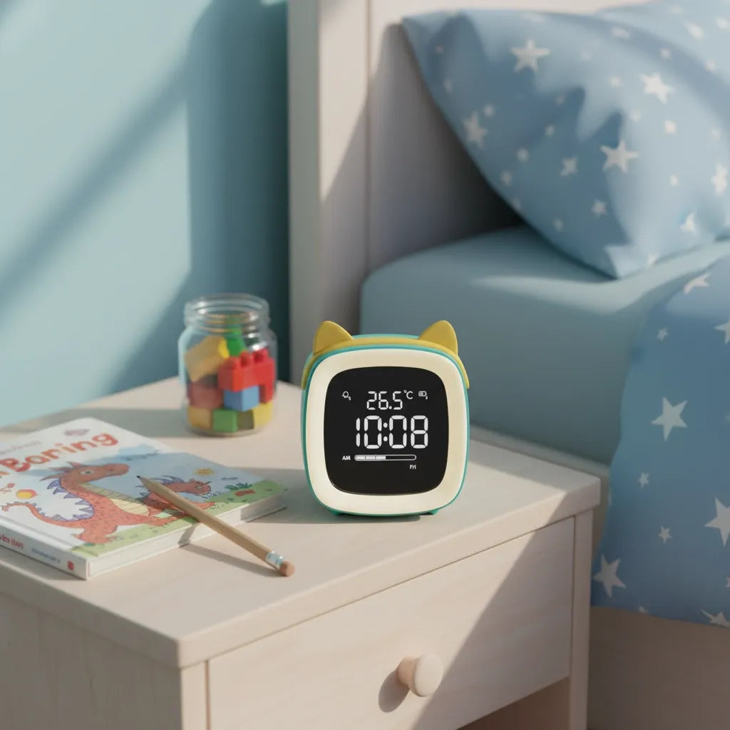 Réveil Veilleuse Chat LED