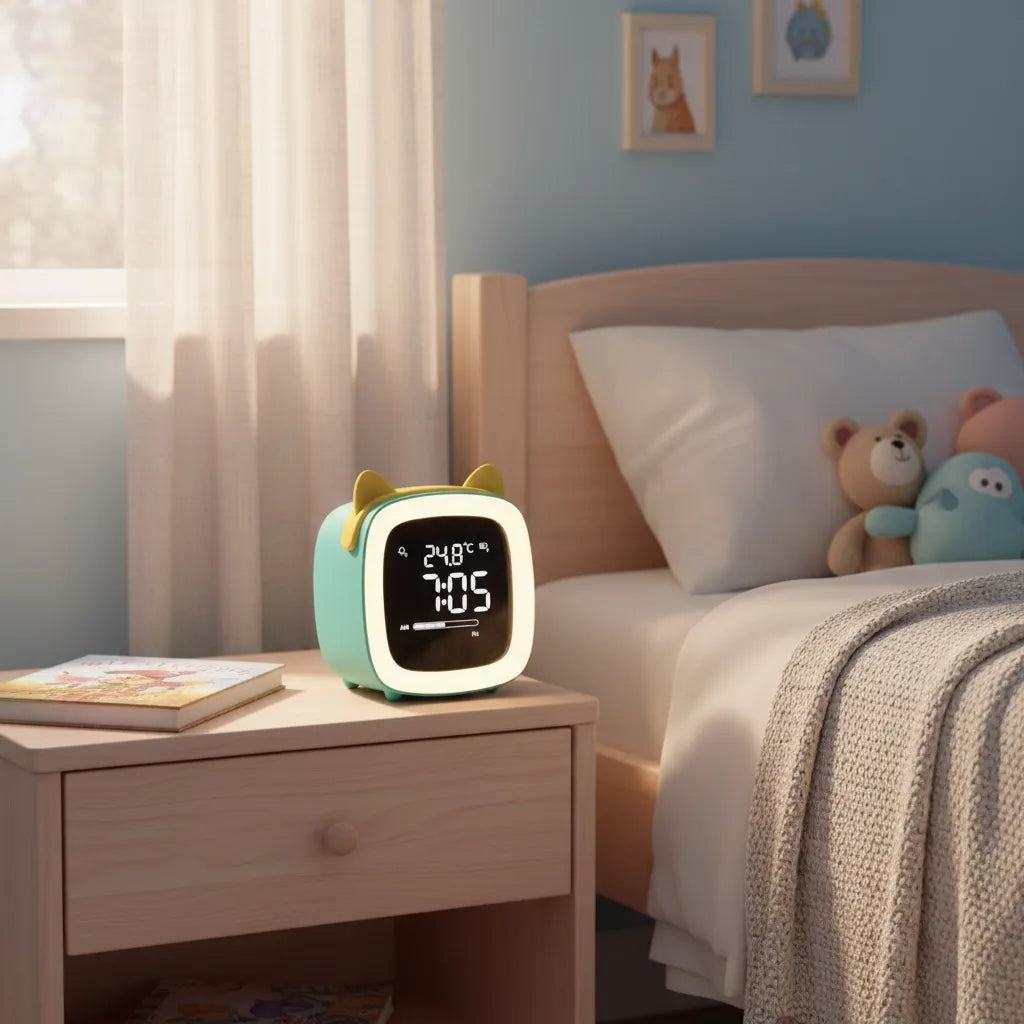 Réveil Veilleuse Chat LED