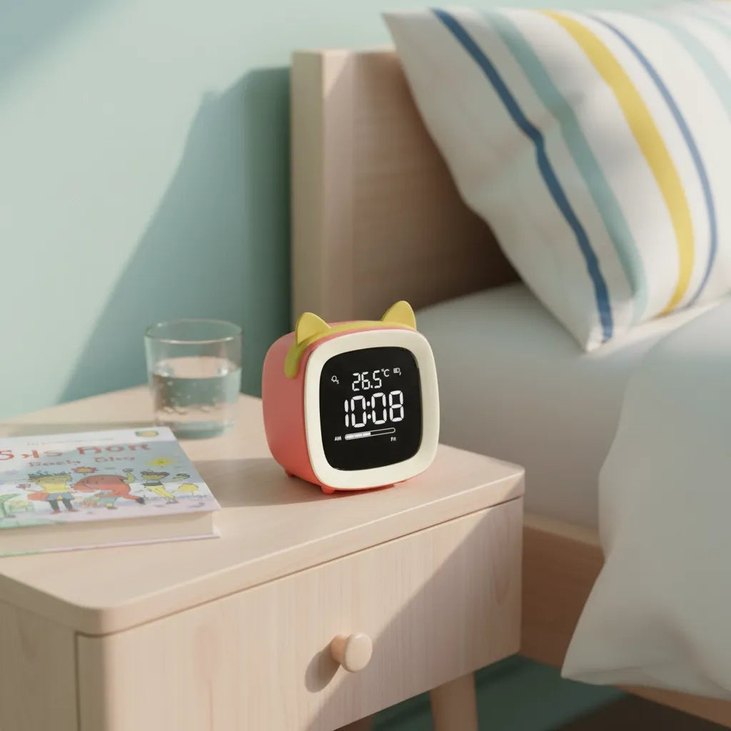 Réveil Veilleuse Chat LED