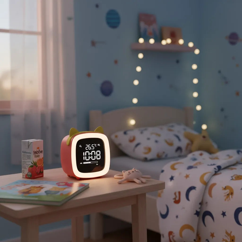 Réveil Veilleuse Chat LED