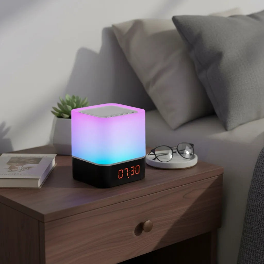 Réveil Veilleuse Couleur Bluetooth