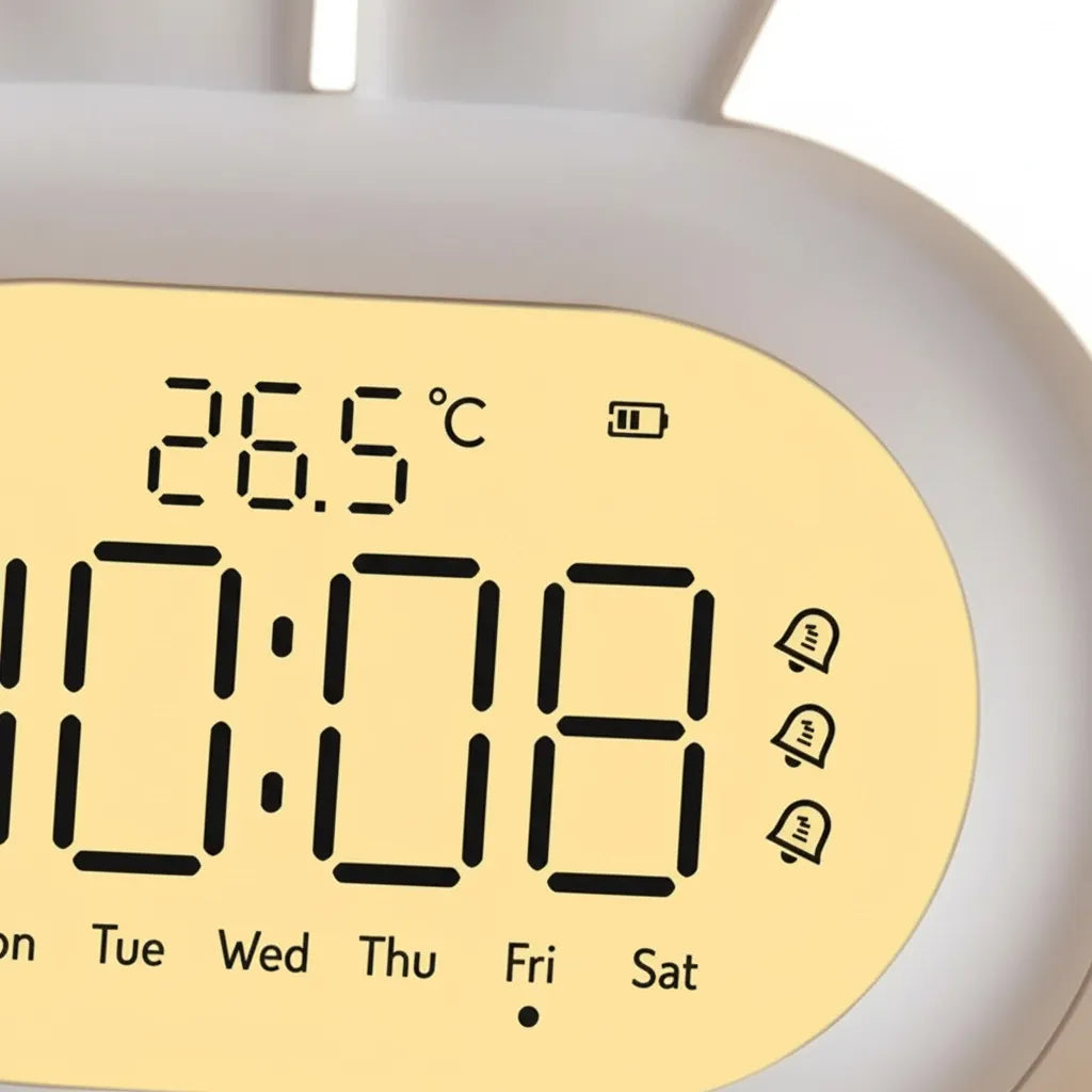 Réveil Veilleuse en Forme de Lapin