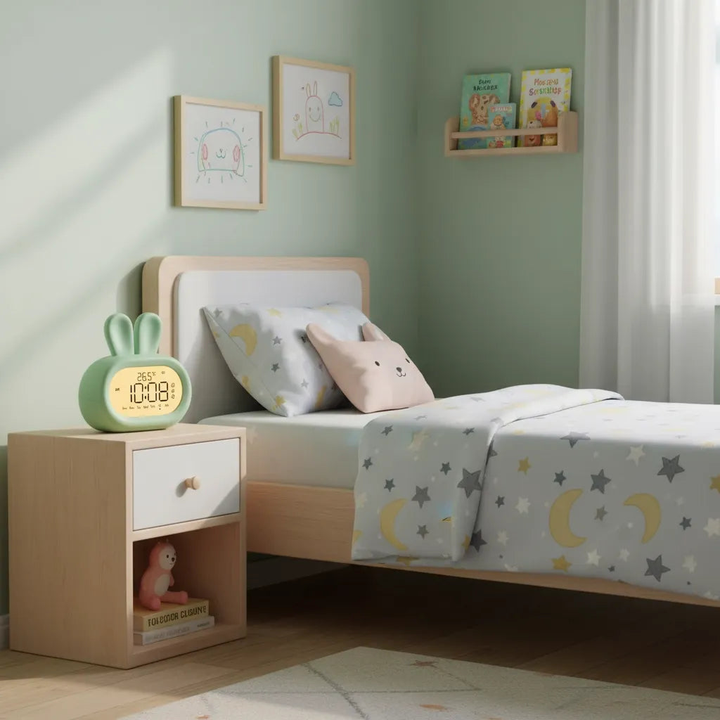 Réveil Veilleuse en Forme de Lapin